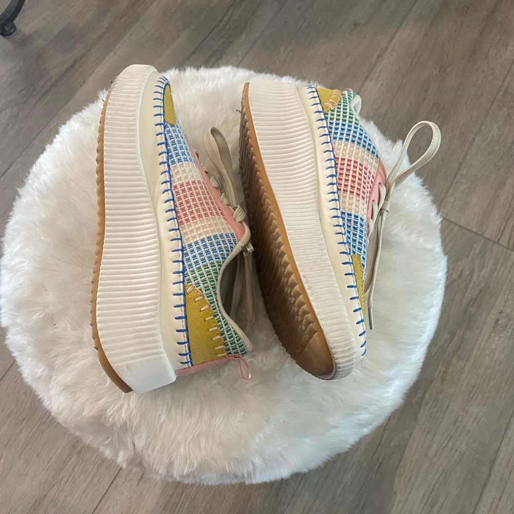 Multi Patchwork Platform Sneaker - image 4